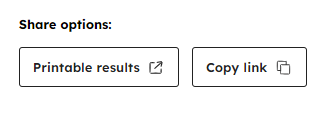 Share option buttons which are Printable results and Copy link.
